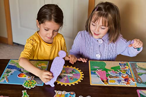 eeBoo Fairytale Spinner Game, Story Building Game, Ages 5+, 2-4 Players | Introduces storytelling & creative thinking. Includes spinner & thematic pieces to create your own story. 15 minute game play - style: Fairytale