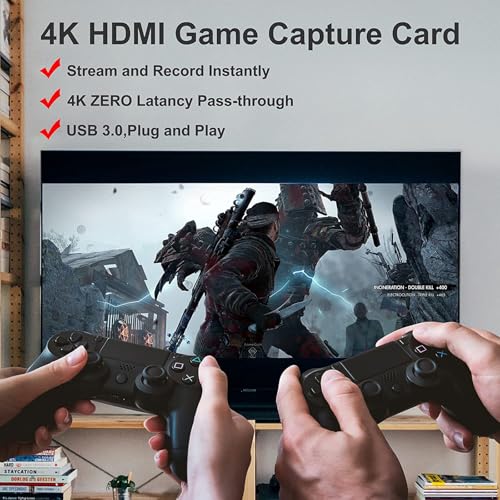 4K Audio Video Capture Device, HDMI to USB 3.0 4K Video Capture Card Game Capture Card USB 3.0,for Living Streaming Broadcasting