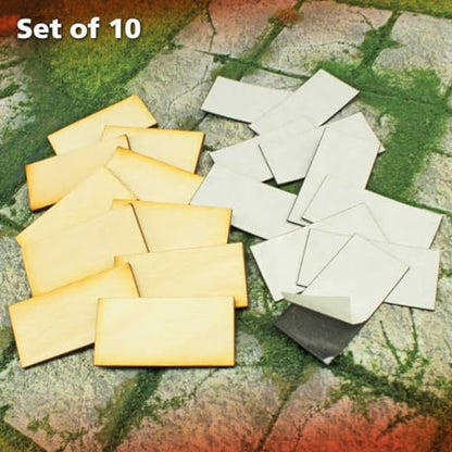 LITKO Ready Base Kit | Compatible with The Old World | 25x50mm Cavalry | Twenty 3mm plywood bases + magnets | Magnetize minis for storage & steel trays | Infantry - style: 25x50mm Rectangular
