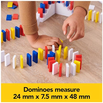 Spin Master Games H5 Domino Creations 100-Piece Classic Dominoes Set | Design, Build & Topple, Develops Motor & Coordination Skills, Make Domino Art, 100 Easy-to-Balance Tiles, 1+ Players, Ages 5+ - style: Modern