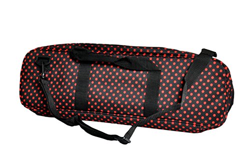 The House of Staunton Deluxe Chess Bag - by US Chess Federation - color: Black / Red Polka Dot