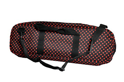 The House of Staunton Deluxe Chess Bag - by US Chess Federation - color: Black / Red Polka Dot
