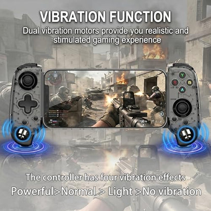 Megadream USB-C Wired & Wireless Mobile Game Controller for iPhone, Android USB-C Phones, PC, Switch - Supports Xbox/PS/Steam Remote Play & Cloud Gaming - Hall Effect Joysticks, Turbo, Vibration - color: Black
