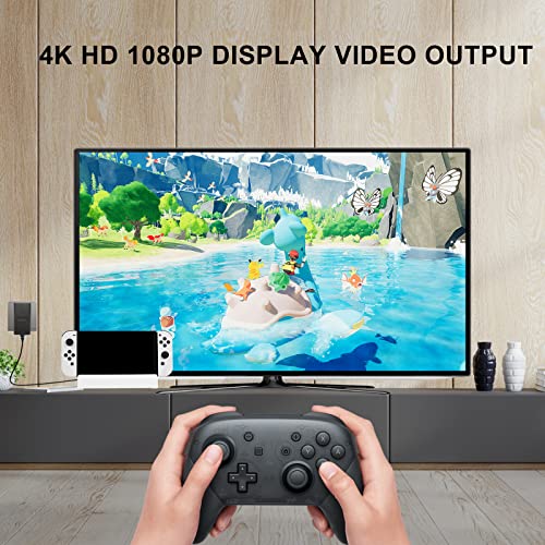 KEKUCULL TV Docking Station for Switch,Docking Station with 4K 1080P HD Adapter and USB 3.0 Port,Replacement for Official Switch Dock(White)
