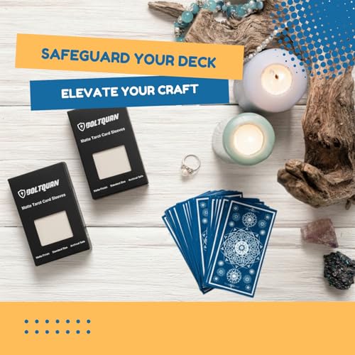 Matte Tarot Card Sleeves – 100CT Clear Front & Non-Glare Back, Fits Standard Tarot & 40K Sized Cards (70×120 mm) – Durable Protective Sleeves for Deck Building, Shuffling & Storage - style: Textured Matte
