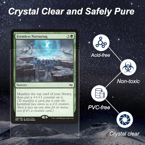 600 Pack Card Sleeves, Perfect Fit Inner Sleeves Ideal for Double-Sleeving, Trading Card Sleeve Compatible with MTG, TCG, Gaming Cards - color: Clear, size: 600 Pack
