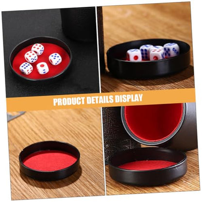 Totority 5pcs Dice Cup Lid Replacement Plush Leather Accessory Noise Reduction Fit for Dice Cup Bottom Stand