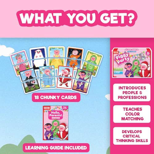 Doctor Jupiter Piggy Party Dress-up Game | Toys for Ages 2-4 | Birthday Gift for 2 Year Old Boys and Girls | Toddler Toys for 2-3-4 Year Old | Learning & Education Toys - style: Piggy Party