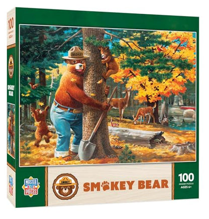 MasterPieces 100 Piece Licensed Jigsaw Puzzle for Kids - Smokey Bear - 14"x19" - style: Smokey Bear