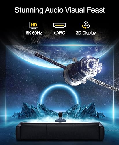 Kinivo 8K HDMI Switch 2 in 1 Out - (Uni-Directional, 8K 60Hz, Ultra HD Switcher Hub, 48Gbps HDMI Hub, HDR10+ Selector, Manual Switching Only) - Compatible with HDTV, PS5/4, Xbox, Projector - size: 8K - 2 Port