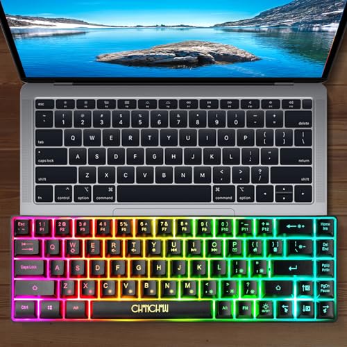 60% Gaming LED Keyboard RGB 68 Keys Layout Wired Keypad with 10 Preset Effects Mechanical Switch Feel Compatible with PC Mac Linux Xbox one PS4 PS5