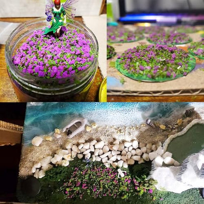 Cayway 5 Color Tree Powder Model, Simulation Tree Powder, Simulation Flower Modelling Powder, DIY Model Trees Basing Material Kit for Building Model Railway Fairy Garden Diorama Scenery - style: Style A