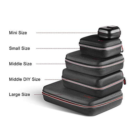 HSU Protective Carrying Case Compatible with Go Pro Hero | 13, 12, 11, 10, 9, 8, 7, 6, 5 and Accessories, Light and Medium Security Bag, Compact and Safe Action Camera Travel Storage - color: Green