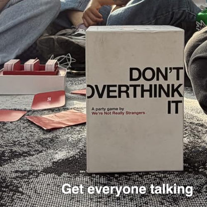 Don't Overthink It Card Game by We’re Not Really Strangers - 150 Conversation Starter Cards. Get to Know You Game for Friends, Couples, Game Night, Date Night & Parties, 2+ Players - style: Don't Overthink It