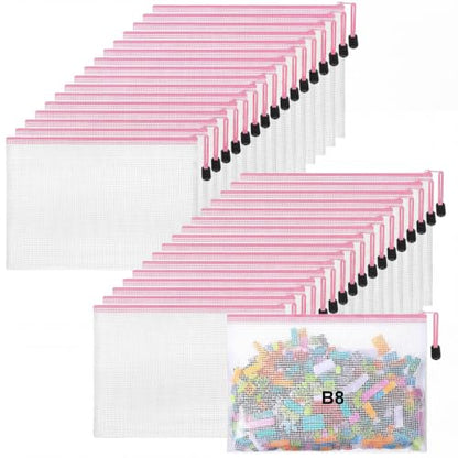 Jetec 32 Pcs Mesh Zipper Bags Bikini Organizer,Pink,5.1 x 4.1 Inch - color: Pink, size: 5.1 x 4.1 Inch