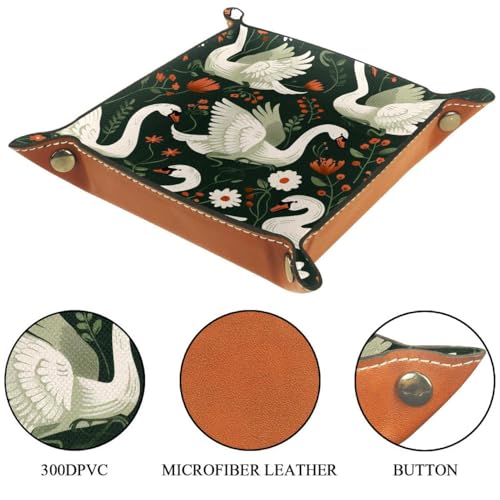 Swans Floral Dice Tray Dice Rolling Tray Folding Dice Holder for Dice Games, Like RPG, DND and Other Table Games - color: Multi 1