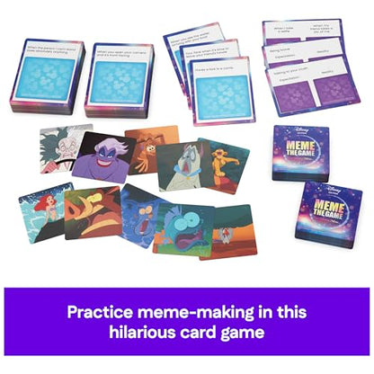 Spin Master Games Disney Meme the Game Card Game | Hilarious Family Caption Contest Game, Pair Disney Scenes with Funny Prompt Cards, For 3-6 Players, Ages 8 & Up - style: Disney Meme Board Game