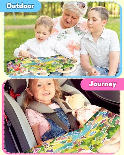 Walenced Reusable Sticker Book for Toddlers, Travel Stickers for Kids, Toddler Craft Activities Toys, Birthday Gifts for Boys & Girls - style: Dinosaurs
