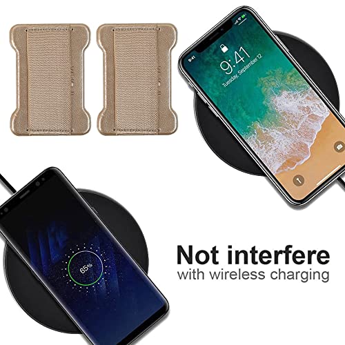 Universal Phone Grip for Smartphones - Phone Holder for Hand for Back of Phone - Wireless Charging Compatible (Purple Gold) - 2PC - color: Purple Gold