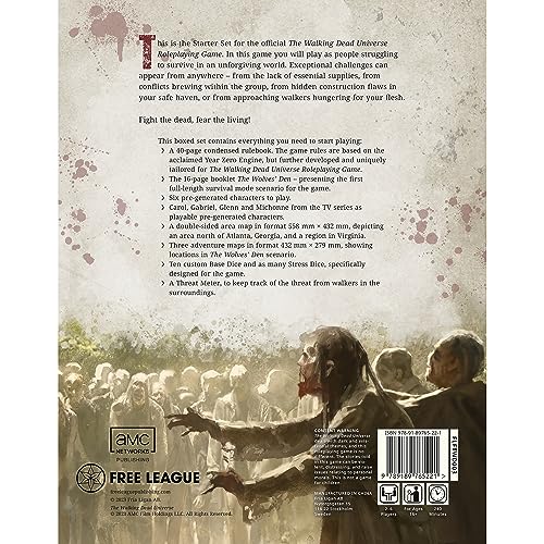 The Walking Dead Universe RPG: Starter Set - Boxed Set - Everything You Need To Get Started, Roleplaying, Horror, Free League Publishing - style: Thematic