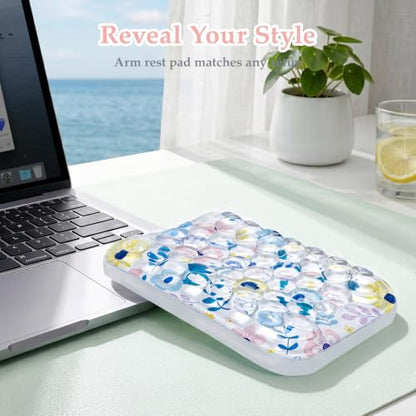 Ospelelf Gel Elbow Rest Pad, Ergonomic Arm Support for Desk, Daisy | Gel-filled Comfort for Summer Heat, Waterproof & Easy-clean, Ideal for Office Computer Use, Size: 6.29" × 4.33" × 0.98" - style: Daisy