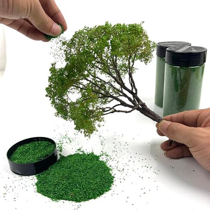 Multicolor Leaf Model - 300ml Miniature Scenery Material for Train Railway, Diorama, Car Scene & Scale Landscape Layouts (Summer Green) - color: Summer Green