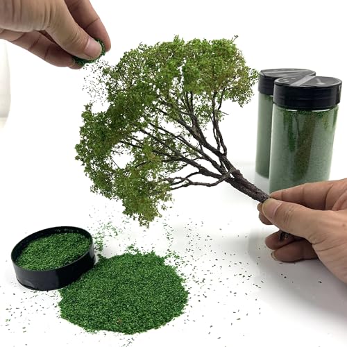 Multicolor Leaf Model - 300ml Miniature Scenery Material for Train Railway, Diorama, Car Scene & Scale Landscape Layouts (Summer Green) - color: Summer Green