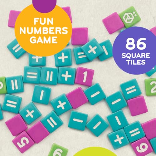 Mobi Kids Educational Math Game - Addition, Subtraction, Multiplication & Division in a Crossword Grid & Numerical Function Tiles, Learning Math Games Kids - for Children Ages 4-8 - style: Mobi Kids