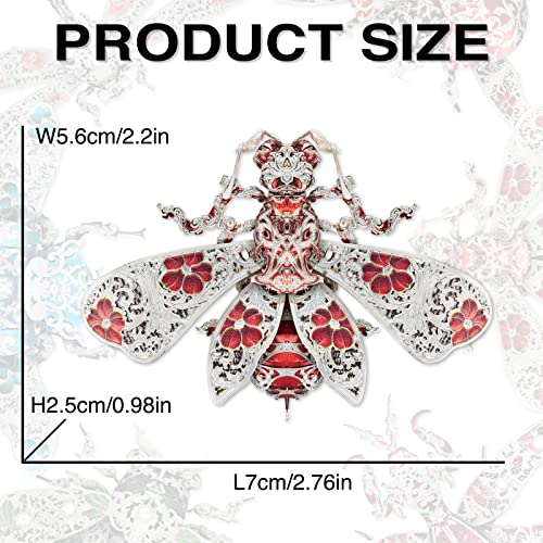 Piececool 3D Puzzles for Adults, Honey Bee 3D Metal Model Kits, Animal Model Building Kit for Stress Relief Insect Themed Fashion Brooch Assembling DIY Crafts - color: Honey Bee
