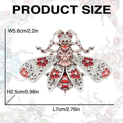 Piececool 3D Puzzles for Adults, Honey Bee 3D Metal Model Kits, Animal Model Building Kit for Stress Relief Insect Themed Fashion Brooch Assembling DIY Crafts - color: Honey Bee