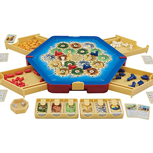 CATAN Traveler COMPACT EDITION Board Game - Settle, Trade, and Build on the Go! Strategy Game, Family Game for Kids and Adults, Ages 10+, 2-4 Players, 60 Minute Playtime, Made by CATAN Studio | Settle, Trade, and Build on the Go, Strategy Game, Family Gam