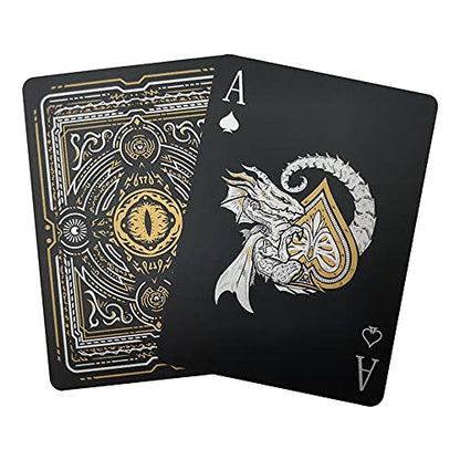 ACELION Waterproof Playing Cards, Plastic Playing Cards, Deck of Cards, Gift Poker Cards (Black Dragon) - color: Black Dragon