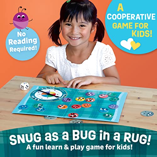 Peaceable Kingdom Snug as a Bug in a Rug Award Winning Cooperative Preschool Skills Builder Game for 2 to 4 Kids ages 3+ | Cooperative preschool game—match colors, shapes and counts to tuck the bugs in before the stink bugs sneak in, ages 3+