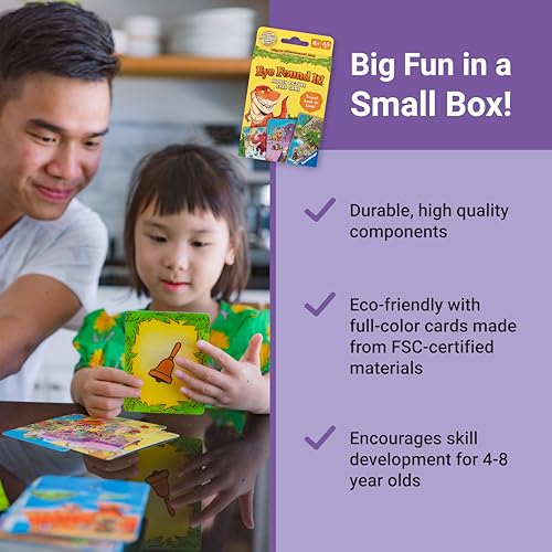 Ravensburger Dinosaur Island Eye Found It! Card Game - Fun Dinosaur Spot It Game for Kids & Families - Promotes Focus and Memory - Ages 4+