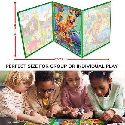 Magnetic Puzzles for Toddlers 3-5 - Kids Travel Toys for Boys and Girls | 36 Pieces Sudoku Toddler Puzzles Ages 2-4 - Jurassic Kids Travel Game Ages 4-6 – Car Airplane Road Trip Games - color: 10. Dino 36 Pcs