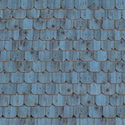 Wooden Roof Shingle Strips for 1:12 Scale Dollhouse Roof | Set of 25 Strips, REDUCIO! - color: Aged Wood Blue