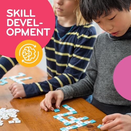 Mobi Educational Math Game - Addition, Subtraction, Multiplication and Division in a Crossword Grid, Numerical Function Tiles, Learning Math Games Kids - for Children Ages 8+ - style: Mobi