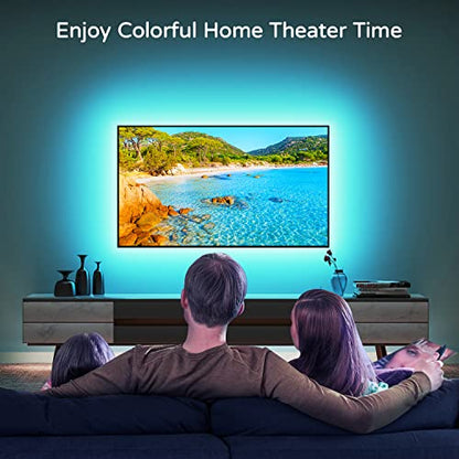 TV Backlight 55 inch, 11.5Ft Led Strip Lights USB Powered with Remote -Curve Design Sync on/Off with TV, Changing LED Background Bias Lighting for Living Room Decor, Gaming Decor - size: for 50-55inch