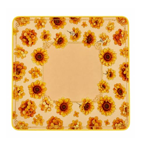 Orange Mahjong Mat for Table & 50PCS Stickers| Carrying Bag, Heavy Floral Mahjong Mats&2 Dices, Noise Reduction Non Slip Foldable, 31.5x31.5 Game Table Cover, for Playing Card, Board Tile Games - color: Orange