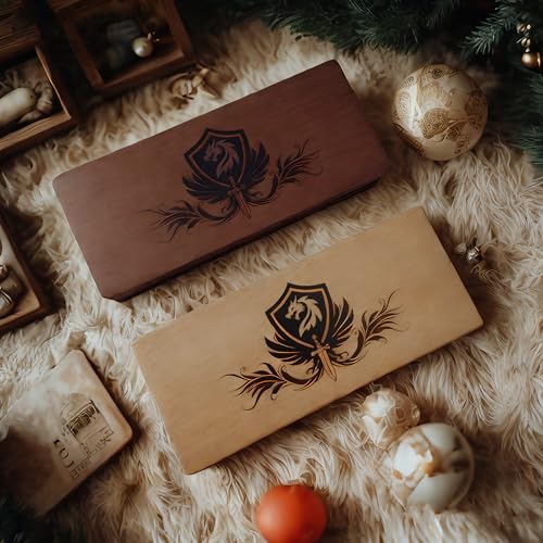 Wooden Dice Box, DND Dice Holder, Dice Storage Case 9.5 x 4 Inch | RPG Dice Rolling Tray Travel Dice Organizer with Felt Lined Magnetic Lid D&D Accessories - style: White