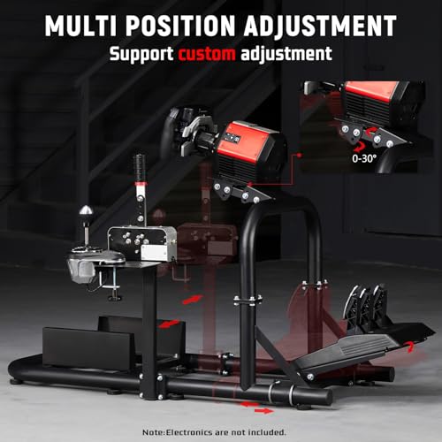 Dardoo Gaming Simulator Cockpit Adjustable Compatible with Logitech G27 G29 G920 G923, for Fanatec, for Thrustmaster T300RS T500R, Racing Simulator Cockpit without Wheel Pedal Shifter Seat