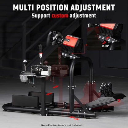 Dardoo Gaming Simulator Cockpit Adjustable Compatible with Logitech G27 G29 G920 G923, for Fanatec, for Thrustmaster T300RS T500R, Racing Simulator Cockpit without Wheel Pedal Shifter Seat