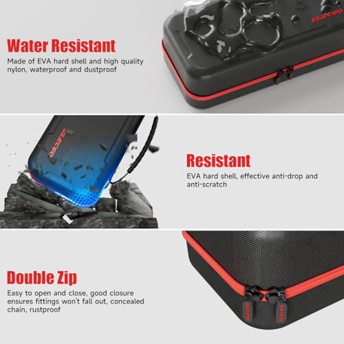ELECGO Carrying Case Compatible with Nintendo Switch 2, Large Capacity Portable Travel Pouch Fit for Joy-Con 2 & Console & Adapter, EVA Hard Shell Carry Case with 24 Game Slots | Portable Travel Pouch Fit for Joy-Con 2 & Console & Adapter, EVA Hard Shell