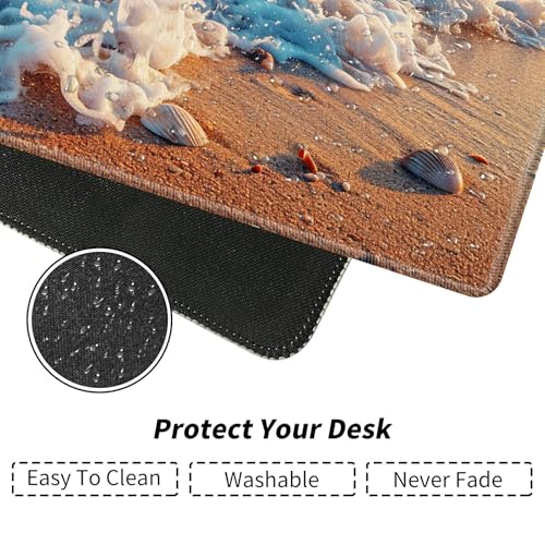 Ocean Scenery Sea Waves for MTG & TCG Playmat Mouse Pad,BFDHGQZC 24" x 14" Game Mat for MTG/RPG/CCG Trading Card Game Playmats Table Mat Perfect for Card Games Video Games Computer Office - color: Ocean Scenery Sea Waves