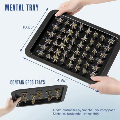 Miniature Storage Case, Carry & Display for Warhammer Minis, X-Large | Aluminum Alloy Frame for Secure Transport, Clear Window with Lock, for Warhammer 40k Miniatures, Figures and Collectibles - size: X-Large
