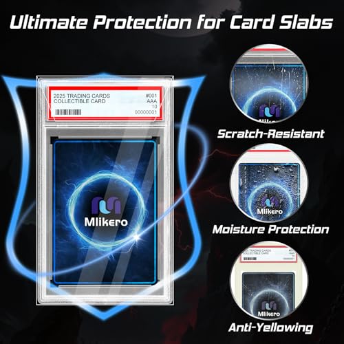 600 Pack Graded Card Sleeves, Precise Fit Slab Sleeves, Acid-Free Resealable Slab Protector Compatible with PSA Graded Slabs - size: 600 Pack