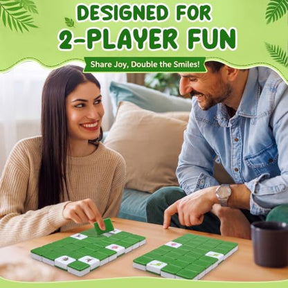 Capoda 2 Players Mahjong Block Set Dinosaur Mahjong Game with 65 Pcs 1.2 inch Green Tiles Mini Travel Tile Game with Dice Portable Bag for Holiday Travel Family Party Nights Supplies - style: Dinosaur