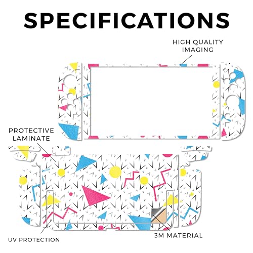 Glossy Glitter Gaming Skin Compatible with Nintendo Switch 2 Console Only - 90s Fun - Premium 3M Vinyl Protective Wrap Decal Cover - Easy to Apply | Crafted in The USA by MightySkins - color: 90s Fun, size: Switch 2 Console Skin Only, style: Glossy Glitte