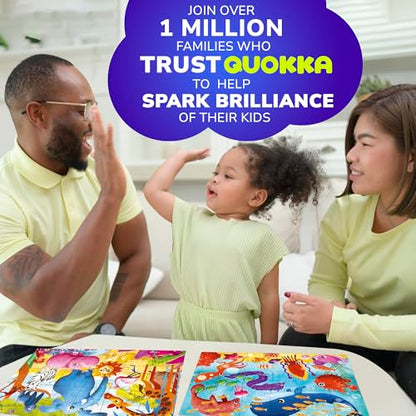 30 Piece Puzzles for Kids 3-5 - 4 Jigsaw Kids Puzzles Ages 2-4 | Animal Learning Jigsaw Puzzle for Kids 4-6 Years Old - Educational Toys for Toddlers Boys and Girls - color: Domestic & Wild Animals