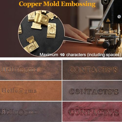 CONTACTS Personalized Playing Card Case for 2 Decks Custom Engraved Name Leather Poker Card Holder Handmade Travel Card Case for Men Gift - size: Personalized